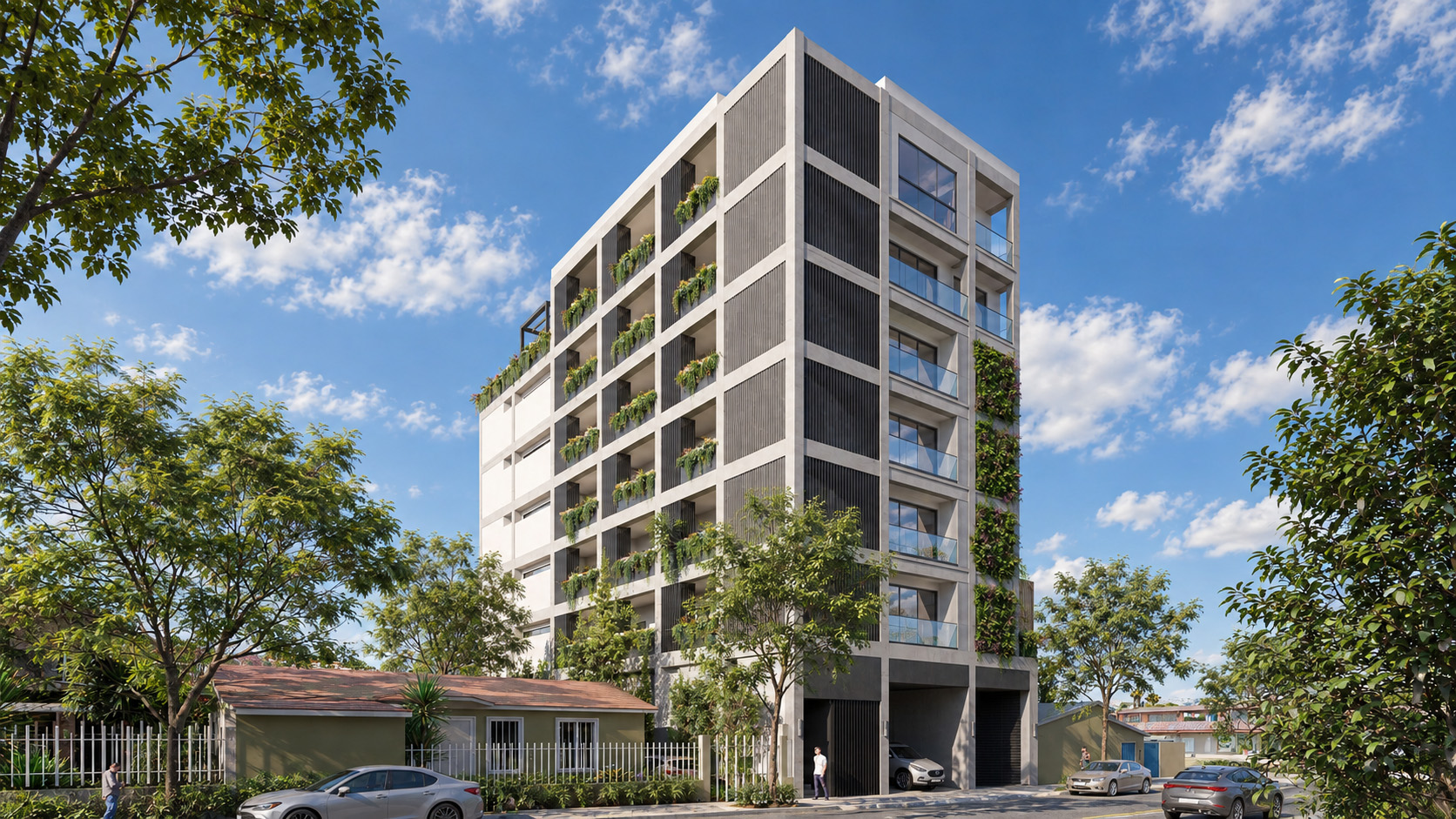 Fachada de la torre RISE en Tijuana