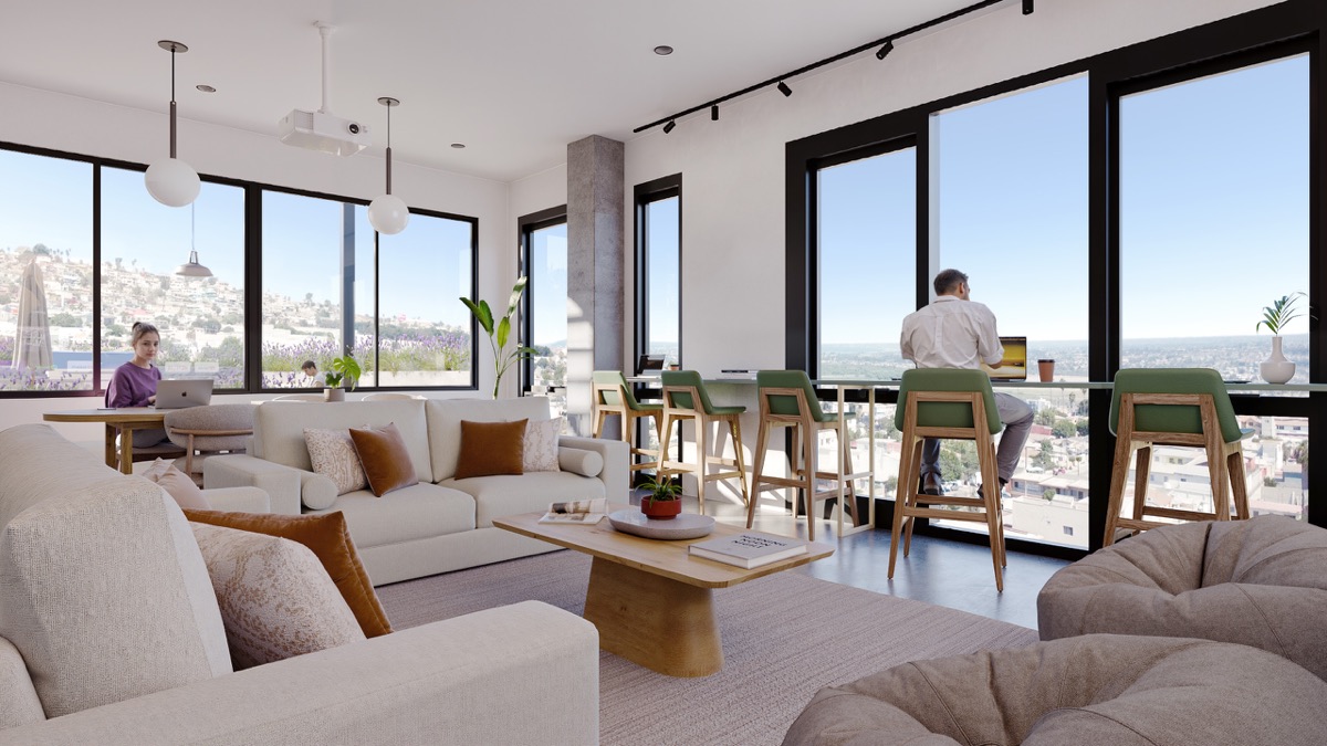 Área de co-working de RISE, segunda vista